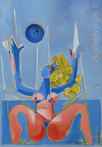 La baigneuse et le ballon (1994), 50x73cm