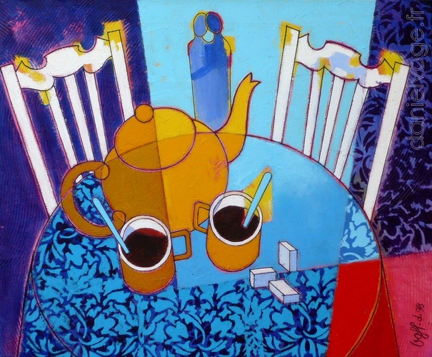 Pause café (1998), 61x50cm