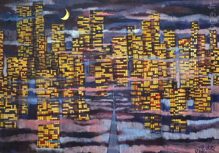 La cité N°3 (1982), 55x39cm