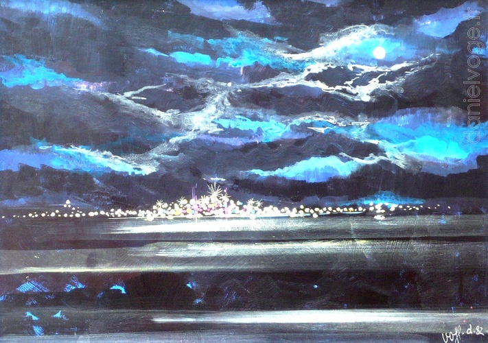 Au loin la ville (1982), 55x39cm
