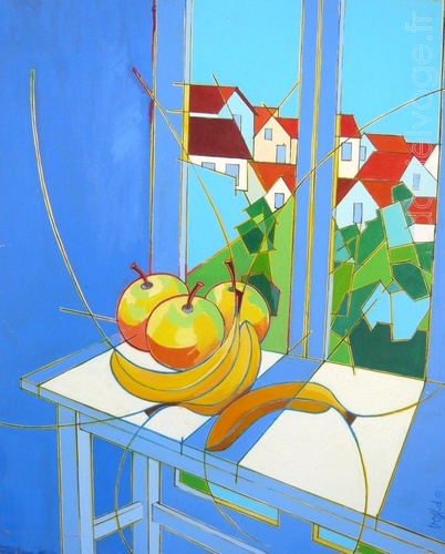 Pommes et bananes N°1 (1993), 46x56cm