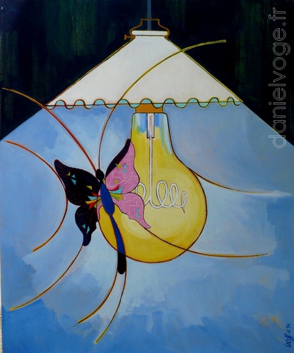 Le papillon et la lampe (1994), 60x73cm
