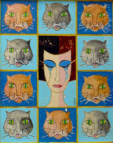 Chat-grin (1996), 65x81cm