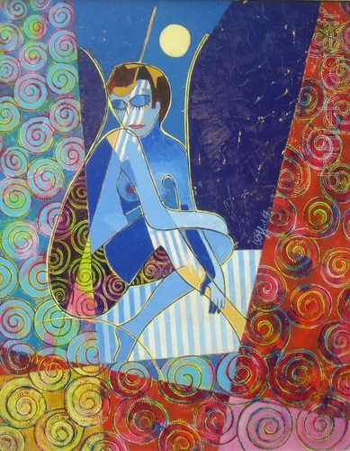 La dame au clair de lune (1997), 65x81cm