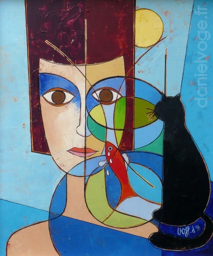 Le poisson rouge amoureux (1996), 51x60cm