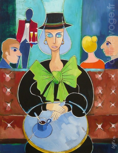 La dame en noir (1994), 50x65cm