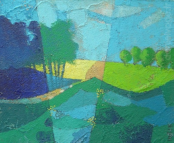 Paysage de la Bassée N°2 (1995), 55x46cm