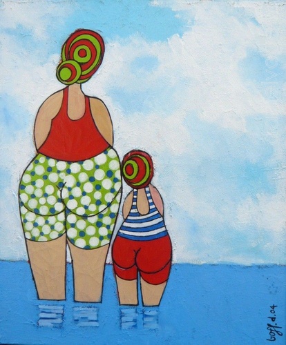 Dis Maman, c'est beau la mer (2004), 46x55cm