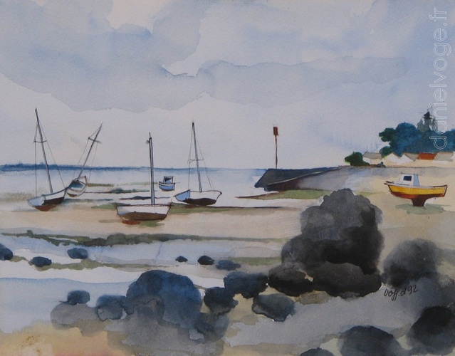 Le port d'Angoulins (1992), 30x24cm