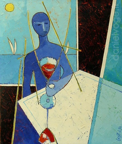 L'escale en solitaire (1994), 46x55cm
